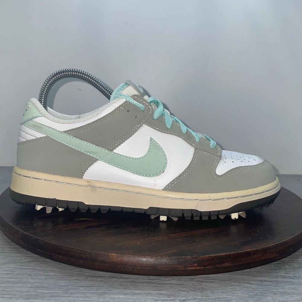 Nike Dunk Low Golf Cleat Shoes Women’s Size 7.5 Grey Mint Candy 483907-100